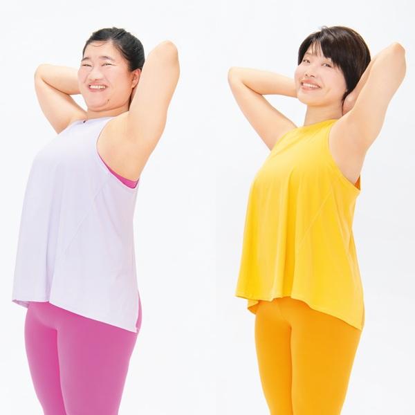 立ってラクにできる腹筋トレ「逆腹筋」で目指せ美ウエスト! ガンバレルーヤが挑戦